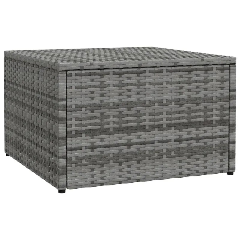 vidaXL Ottoman Outdoor Footstool for Backyard Garden Poolside Poly Rattan