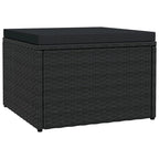 vidaXL Ottoman Outdoor Footstool for Backyard Garden Poolside Poly Rattan