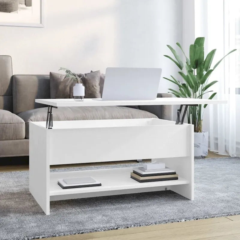 vidaXL Coffee Table Lift Top End Table Accent Side Sofa Table Engineered Wood - 31.5 x 19.7 x 16.7