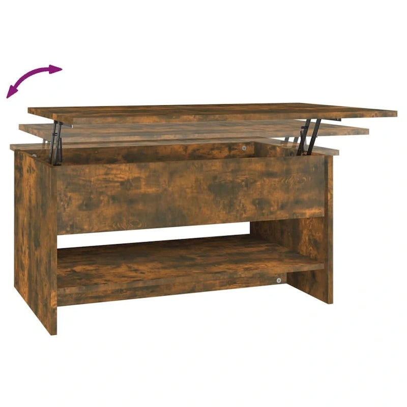 vidaXL Coffee Table Lift Top End Table Accent Side Sofa Table Engineered Wood - 31.5 x 19.7 x 16.7