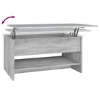 vidaXL Coffee Table Lift Top End Table Accent Side Sofa Table Engineered Wood - 31.5 x 19.7 x 16.7