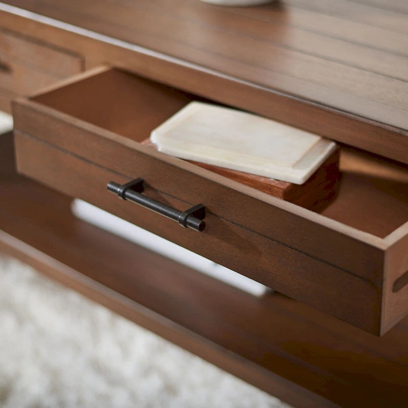 SAFAVIEH Alene 2-Drawer Bottom Shelf Coffee Table - 37.8 W x 19 L x 19 H - 38Wx19Dx19H