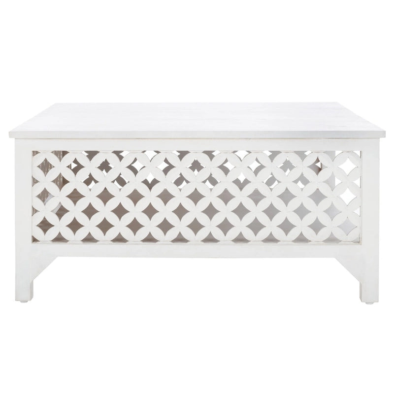 SAFAVIEH Bernardina Square Single Shelf Coffee Table - 34 L x 34 D x 16 H - 34Wx34Dx16H