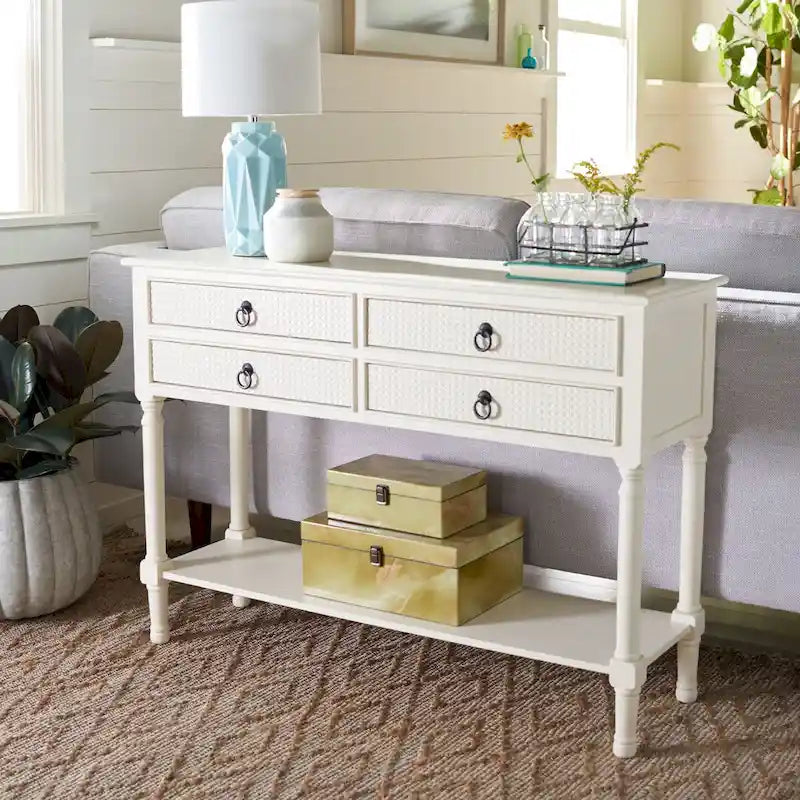 SAFAVIEH Artelia 4-Drawer Console Table - 42 W x 13 L x 29.5 H - 42Wx13Dx30H