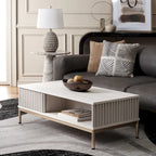 2-Door Storage Coffee Table - 43.7 In. W x 21.5 In. D x 15.4 In. H - 44Wx21Dx15H