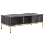 2-Door Storage Coffee Table - 43.7 In. W x 21.5 In. D x 15.4 In. H - 44Wx21Dx15H