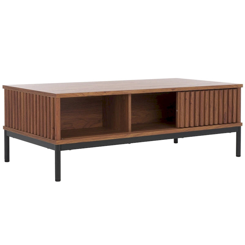 2-Door Storage Coffee Table - 43.7 In. W x 21.5 In. D x 15.4 In. H - 44Wx21Dx15H