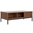 2-Door Storage Coffee Table - 43.7 In. W x 21.5 In. D x 15.4 In. H - 44Wx21Dx15H