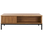 2-Door Storage Coffee Table - 43.7 In. W x 21.5 In. D x 15.4 In. H - 44Wx21Dx15H