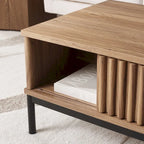 2-Door Storage Coffee Table - 43.7 In. W x 21.5 In. D x 15.4 In. H - 44Wx21Dx15H