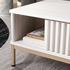 2-Door Storage Coffee Table - 43.7 In. W x 21.5 In. D x 15.4 In. H - 44Wx21Dx15H