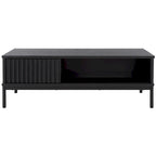 2-Door Storage Coffee Table - 43.7 In. W x 21.5 In. D x 15.4 In. H - 44Wx21Dx15H