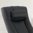 Relax-R Hamilton Recliner and Ottoman with Pillow Top Grain Leather