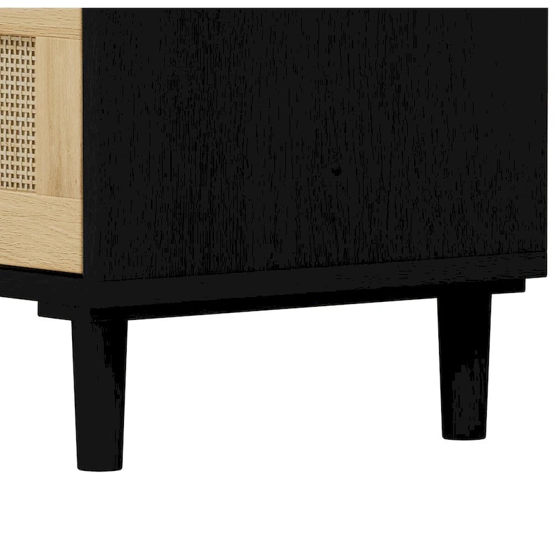 3-Drawers Rattan Storage Cabinet Rattan Drawer Dressers