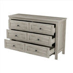 Farmhouse Wooden Dresser with 6 Drawer, Storage Cabinet
