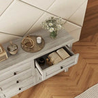 Farmhouse Wooden Dresser with 6 Drawer, Storage Cabinet