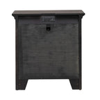 Paradise Valley Saddle Brown Upholstered Bed, Dresser and Mirror, & Nightstand
