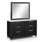 Shelby 4 Piece Black Panel Upholstered Bedroom Set