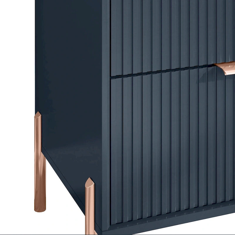 Modern 30 5-Drawer Chest with Metal Handles