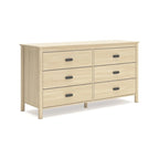 Signature Design by Ashley Cabinella Tan Panel Headboard with Dresser and Nightstand