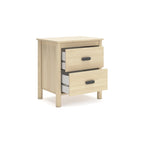 Signature Design by Ashley Cabinella Tan Panel Headboard with Dresser and Nightstand