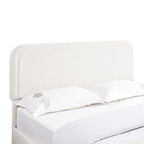 Christopher Knight Home Valle Queen Sized Boucle Upholstered Platform Bed with Drawers, Ivory