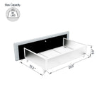 Christopher Knight Home Valle Queen Sized Boucle Upholstered Platform Bed with Drawers, Ivory