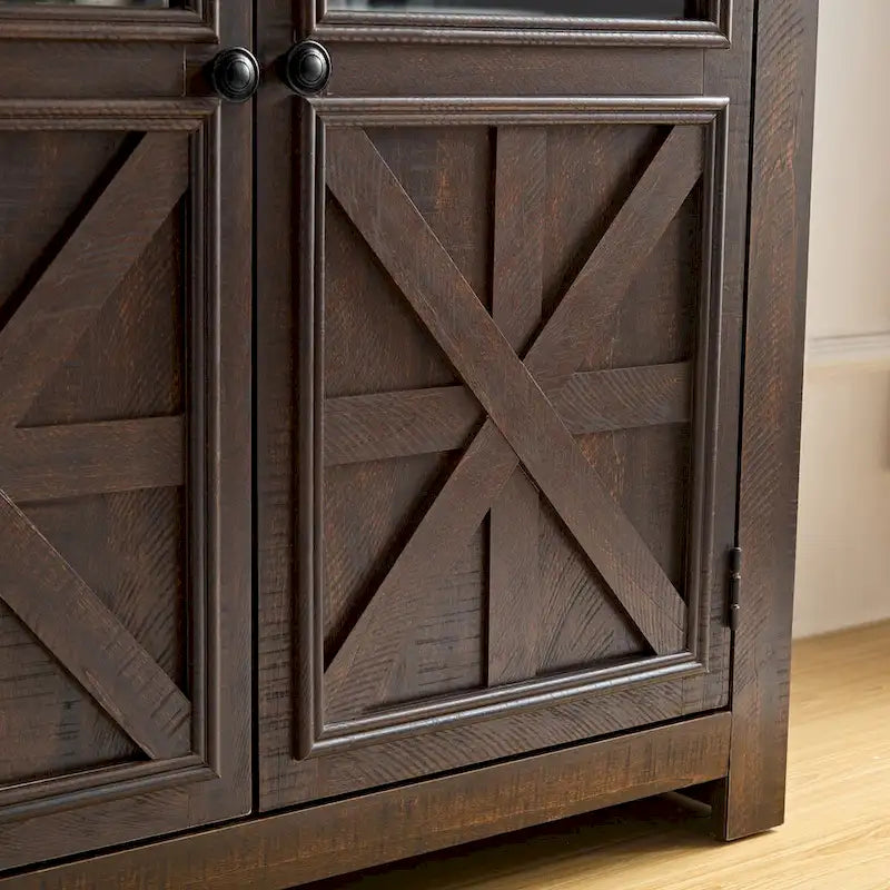 2 Doors Large Buffet Sideboard Dresser,Bar Wine Bar Storage Cabinet for Dining Room