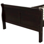 Twin/Full/Queen Wood Frame Sleigh Bed with Footboard