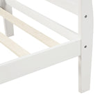 Twin/Full/Queen Wood Frame Sleigh Bed with Footboard