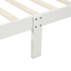 Twin/Full/Queen Wood Frame Sleigh Bed with Footboard