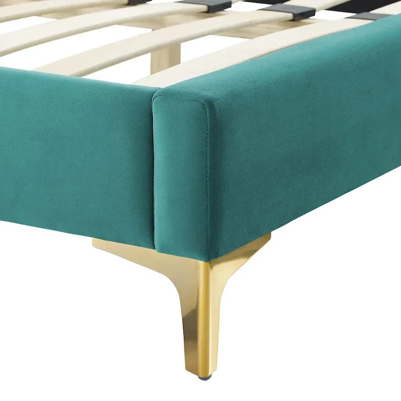 Sienna Performance Velvet Queen Platform Bed