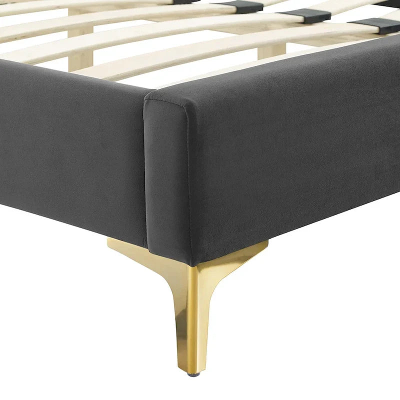 Sienna Performance Velvet Queen Platform Bed