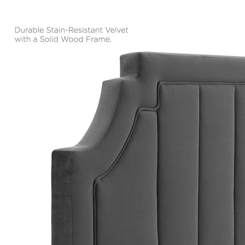 Sienna Performance Velvet Queen Platform Bed