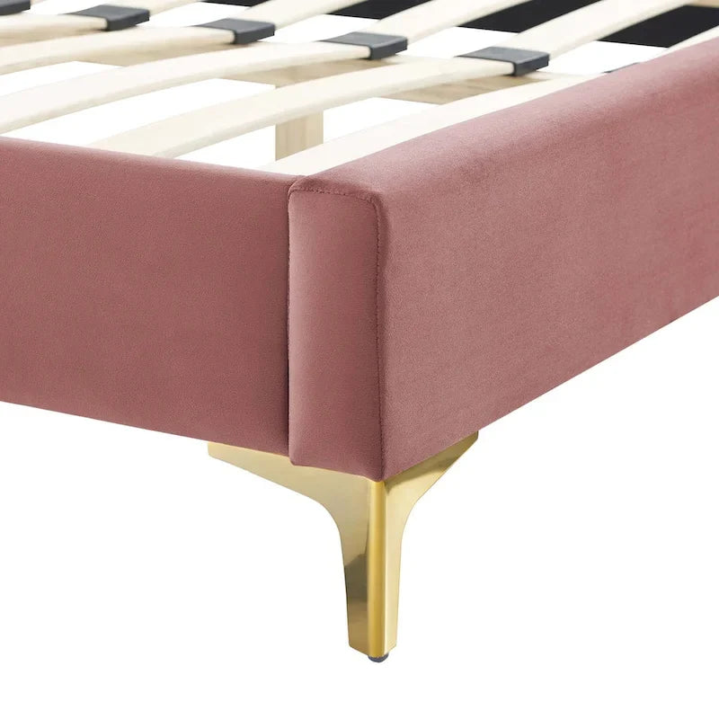 Sienna Performance Velvet Queen Platform Bed