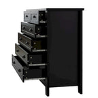 Modern Drawer Dresser with Solid Wood Frame and Retro Shell Handle