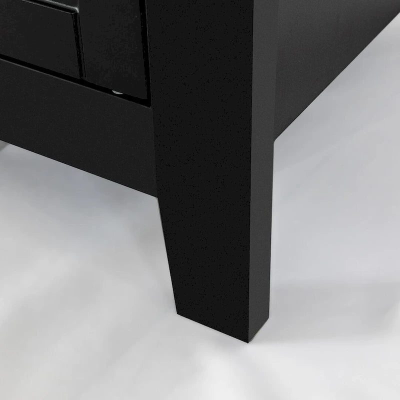 Modern Drawer Dresser with Solid Wood Frame and Retro Shell Handle