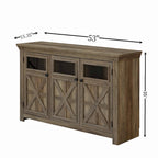 53 Farmhouse 3-Doors Cabinet Buffet Sideboard Cabinet - N/A