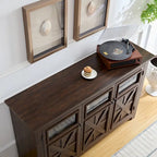 53 Farmhouse 3-Doors Cabinet Buffet Sideboard Cabinet - N/A