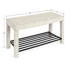 Kate and Laurel Jeran Farmhouse Entryway Bench