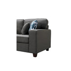 7 Piece Modular L-Shape Sectional Sofa with Ottoman