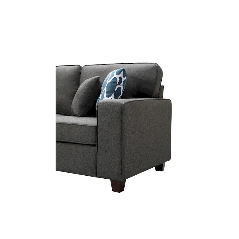 7 Piece Modular L-Shape Sectional Sofa with Ottoman