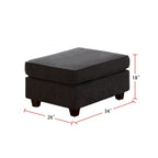 7 Piece Modular L-Shape Sectional Sofa with Ottoman