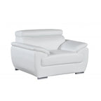 HomeRoots Genuine Leather Chair and a Half - 38