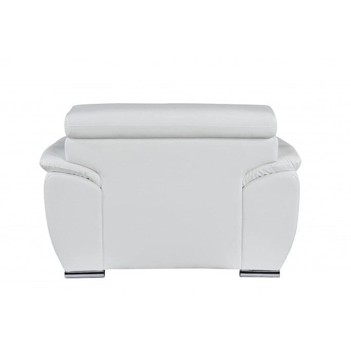 HomeRoots Genuine Leather Chair and a Half - 38