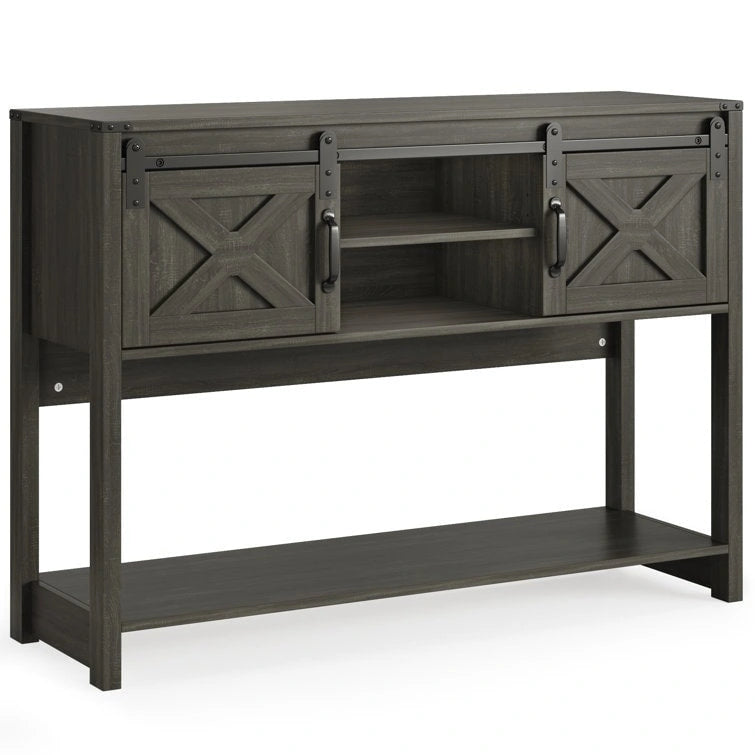 46 Console Table with Sliding Barn Door