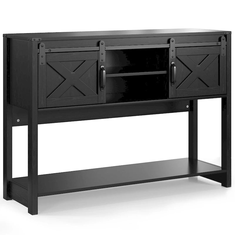 46 Console Table with Sliding Barn Door