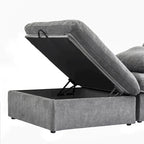 Commix Down Filled Corner Sectional Sofa 5-seats Couch with Ottoman