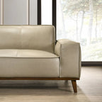 Dayton Mid-Century Modern Genuine Leather Sectional Sofa