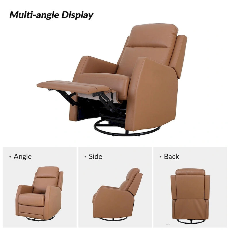 Esteban Swivel Recliner with Tufted Back Set of 2 by HULALA HOME